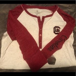 USC Gamecocks Juniors Henley Shirt- Large